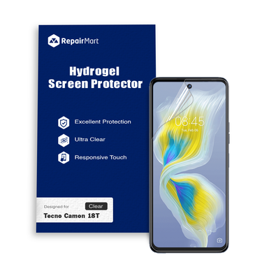 Tecno Camon 18T Compatible Premium Hydrogel Screen Protector With Full Coverage Ultra HD